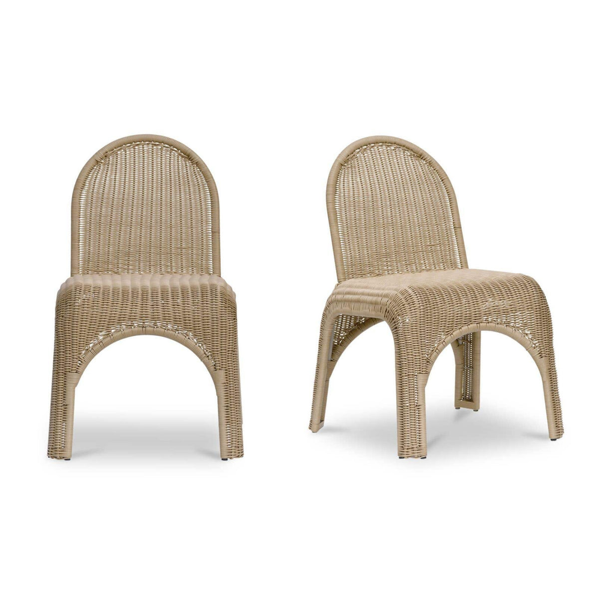   Modern European furniture - Classic Wicker Outdoor Dining Chairs (2) - www.oroa.com | Oroa.com
