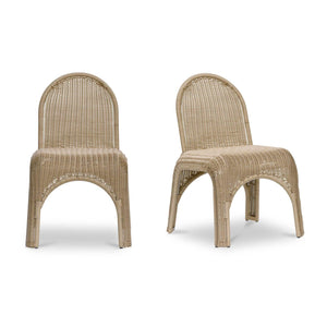   Modern European furniture - Classic Wicker Outdoor Dining Chairs (2) - www.oroa.com | Oroa.com