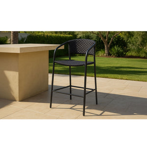 Modern European furniture - Basketweave Outdoor Counter Chair - www.oroa.com