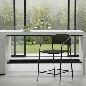 Modern European furniture - Basketweave Outdoor Counter Chair - www.oroa.com