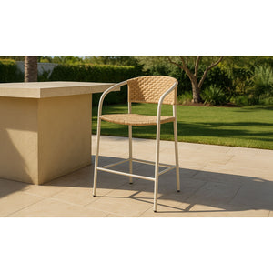 Modern European furniture - Basketweave Outdoor Counter Chair - www.oroa.com