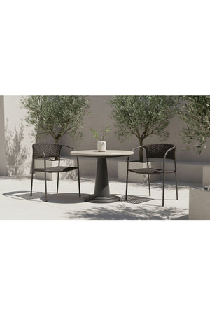 Modern European furniture - Basketweave Outdoor Dining Chairs (2) - www.oroa.com