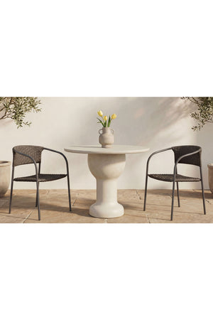 Modern European furniture - Basketweave Outdoor Dining Chairs (2) - www.oroa.com