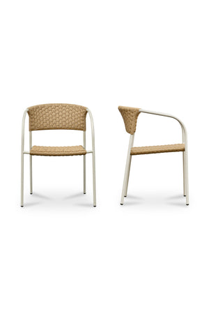 Modern European furniture - Basketweave Outdoor Dining Chairs (2) - www.oroa.com