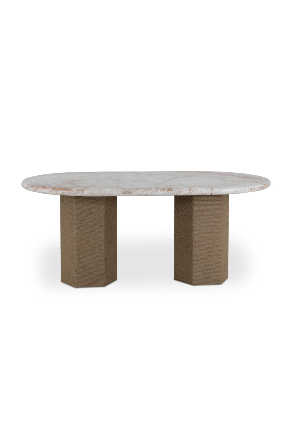 Jute-Wrapped Base Dining Table | Novi Living Sartoria | Oroa.com