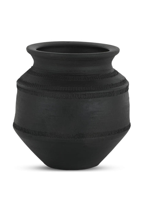Modern European furniture - Black Terracotta Vessel - www.oroa.com