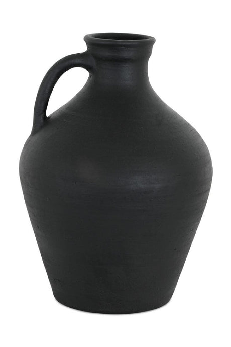 Modern European furniture - Black Terracotta Vase - www.oroa.com