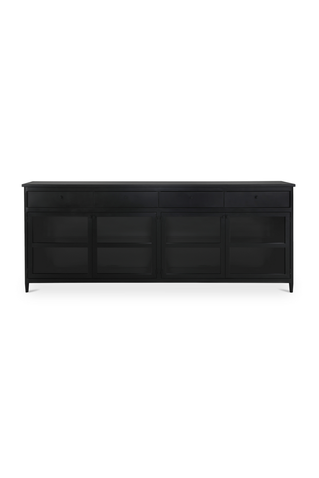 Black Metal 4-Door Sideboard | Novi Living Henry | Oroa.com