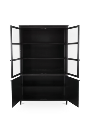 Black Metal 4-Door Cabinet | Novi Living Henry | Oroa.com
