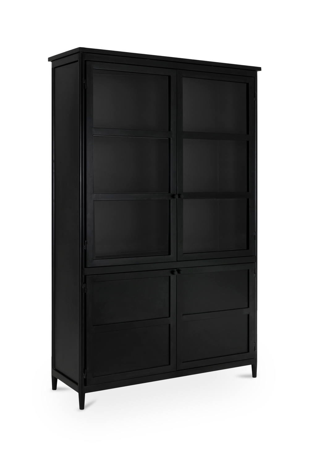 Black Metal 4-Door Cabinet | Novi Living Henry | Oroa.com