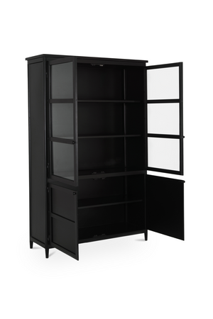 Black Metal 4-Door Cabinet | Novi Living Henry | Oroa.com