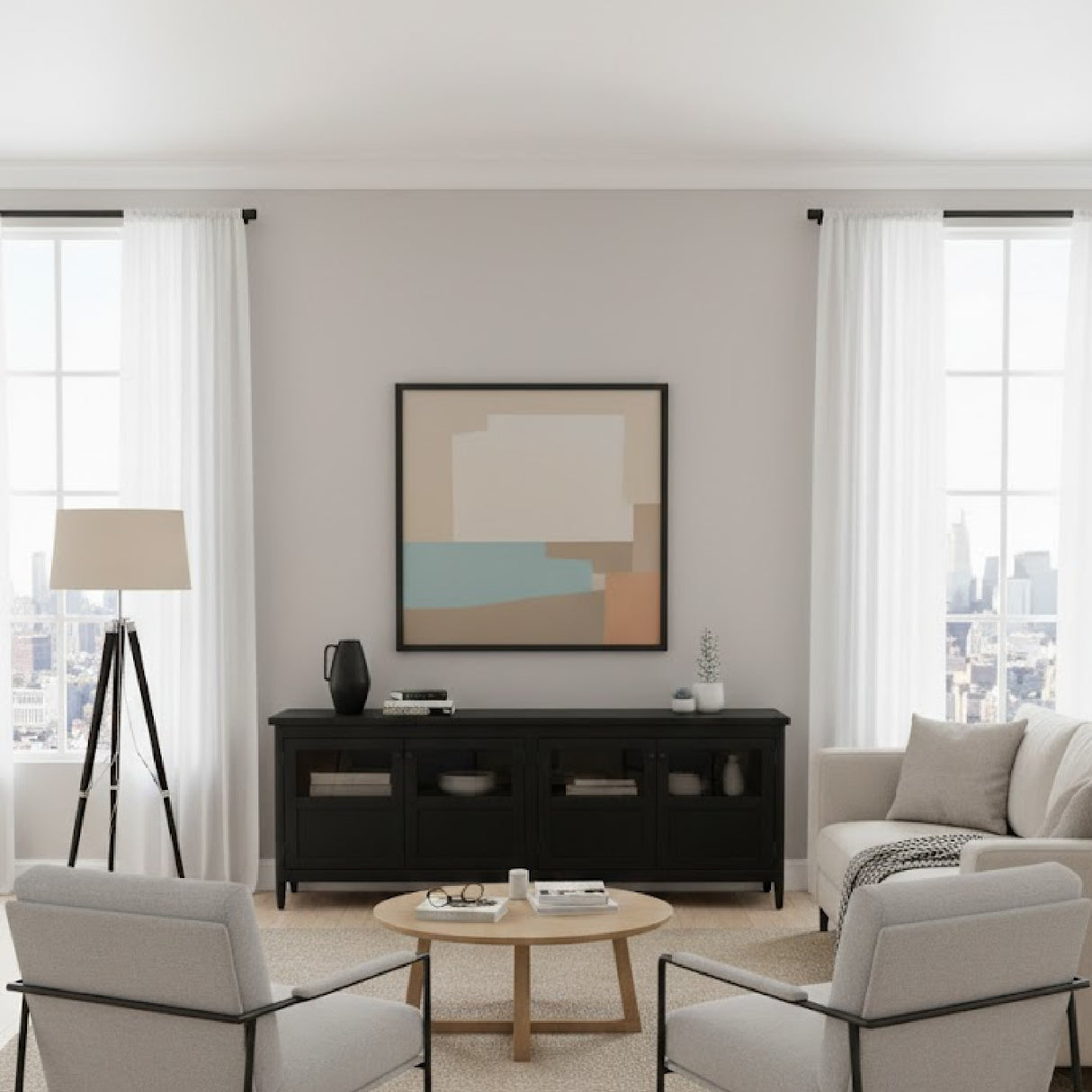   Natural Oak Rectangular Media Unit | Oroa.com