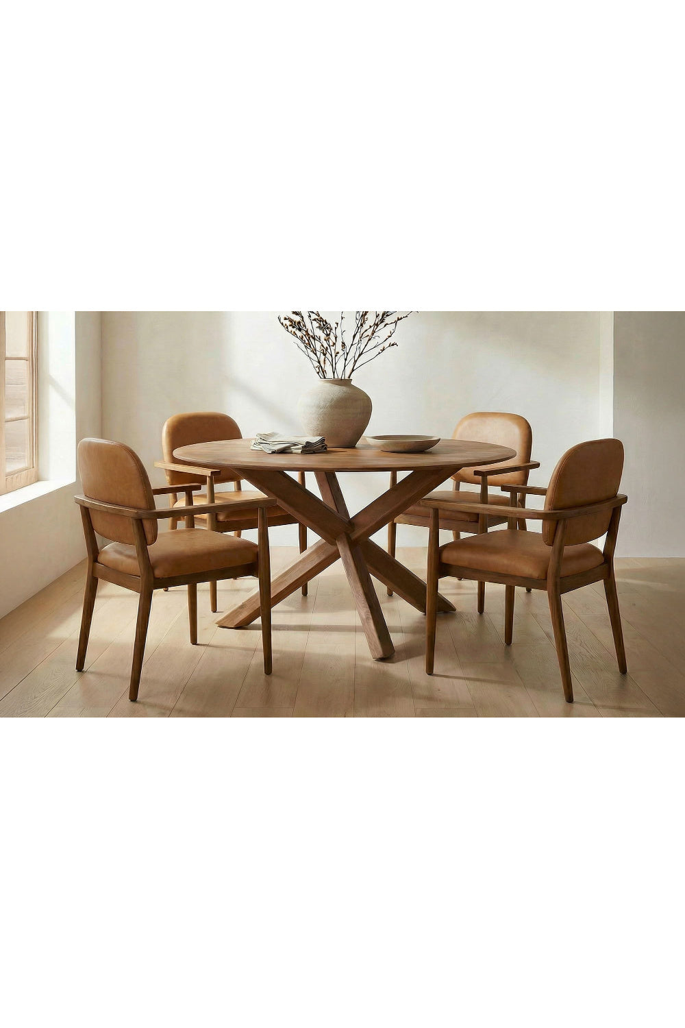 Modern European furniture - Wooden Padded Dining Chairs - www.oroa.com