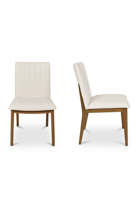 Cream Padded Dining Chairs (2) | Novi Living Demi | Oroa.com