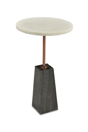 Modern European furniture - White Marble Accent Table - www.oroa.com
