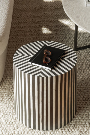   Modern European furniture - Black & White Patterned Side Table - www.oroa.com | Oroa.com