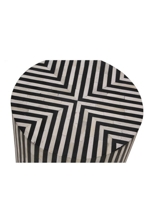   Modern European furniture - Black & White Patterned Side Table - www.oroa.com | Oroa.com