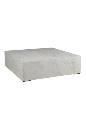 Modern European furniture - Square White Marble Coffee Table - www.oroa.com