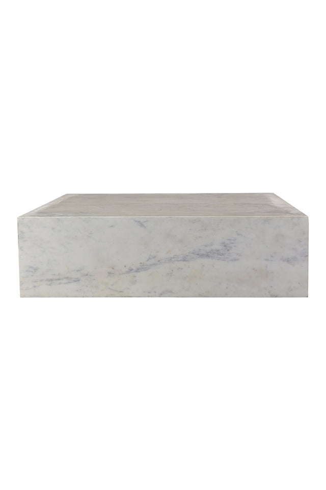 Modern European furniture - Square White Marble Coffee Table - www.oroa.com