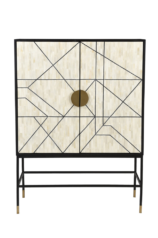 Modern European furniture - Cream 2-Door Cabinet - www.oroa.com