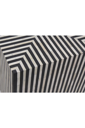Modern European furniture - Black & White Bone Side Table - www.oroa.com