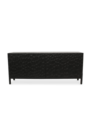   Modern European furniture - Black Oak Chiseled 4-Door Sideboard - www.oroa.com | Oroa.com