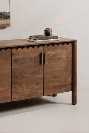   Modern European furniture - Scalloped Edge 4-Door Sideboard - www.oroa.com | Oroa.com