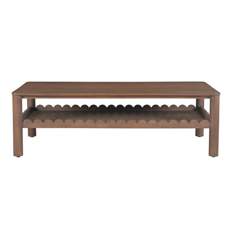 Modern European furniture - Wooden Scalloped Coffee Table - www.oroa.com