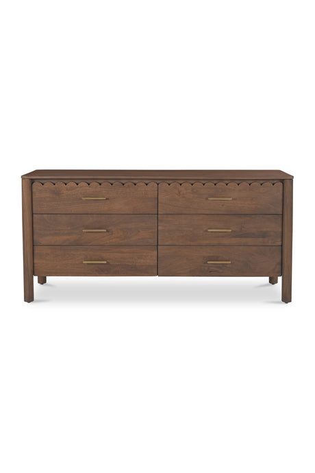   Modern European furniture - Scalloped Edge Wooden 6-Drawer Dresser - www.oroa.com | Oroa.com
