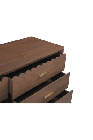   Modern European furniture - Scalloped Edge Wooden 6-Drawer Dresser - www.oroa.com | Oroa.com