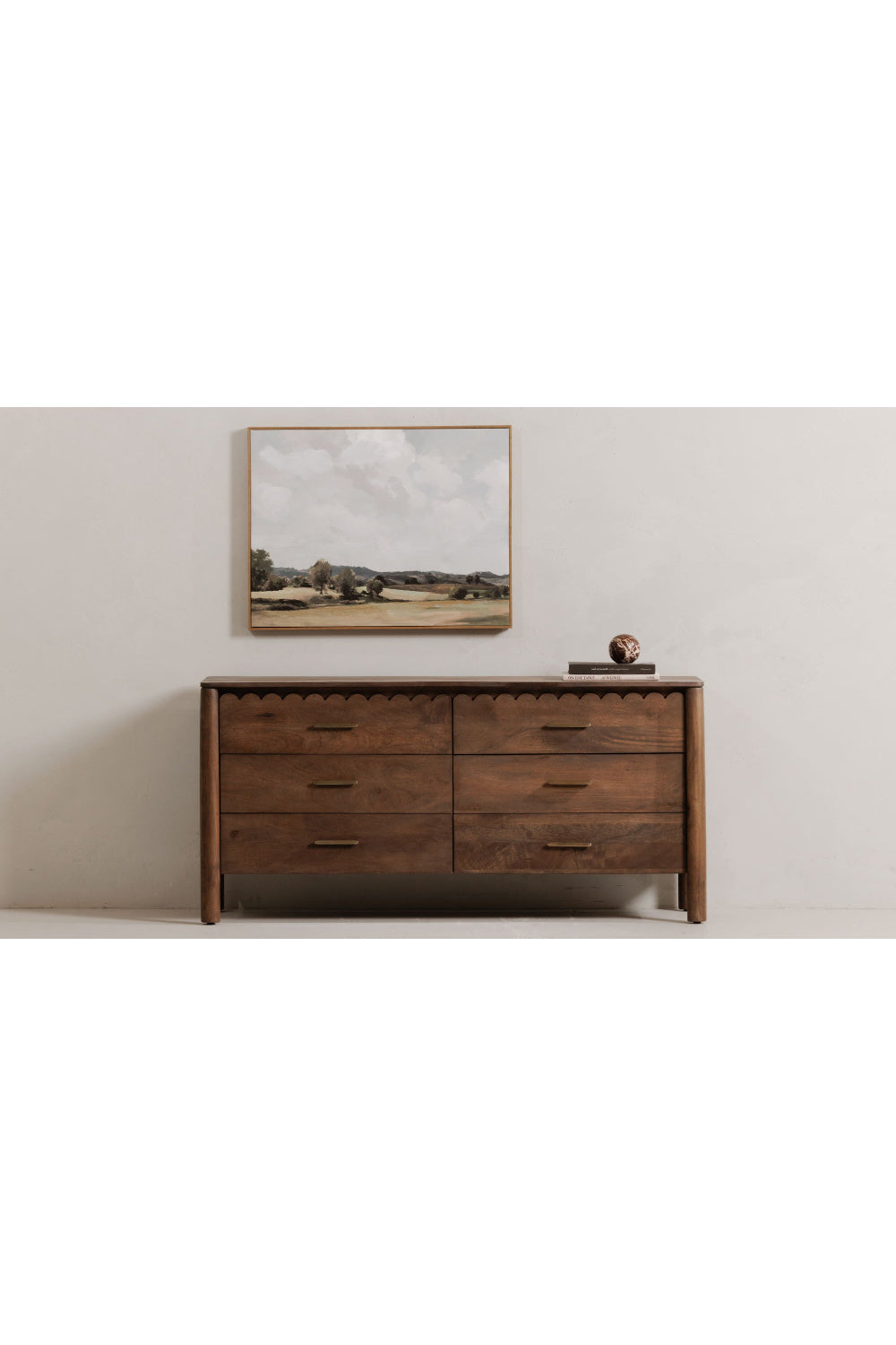  Modern European furniture - Scalloped Edge Wooden 6-Drawer Dresser - www.oroa.com | Oroa.com