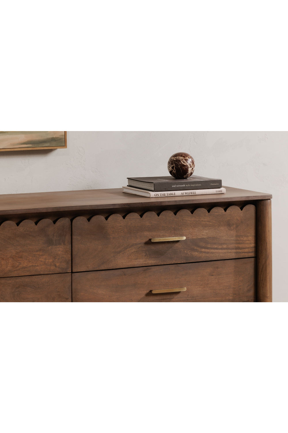   Modern European furniture - Scalloped Edge Wooden 6-Drawer Dresser - www.oroa.com | Oroa.com