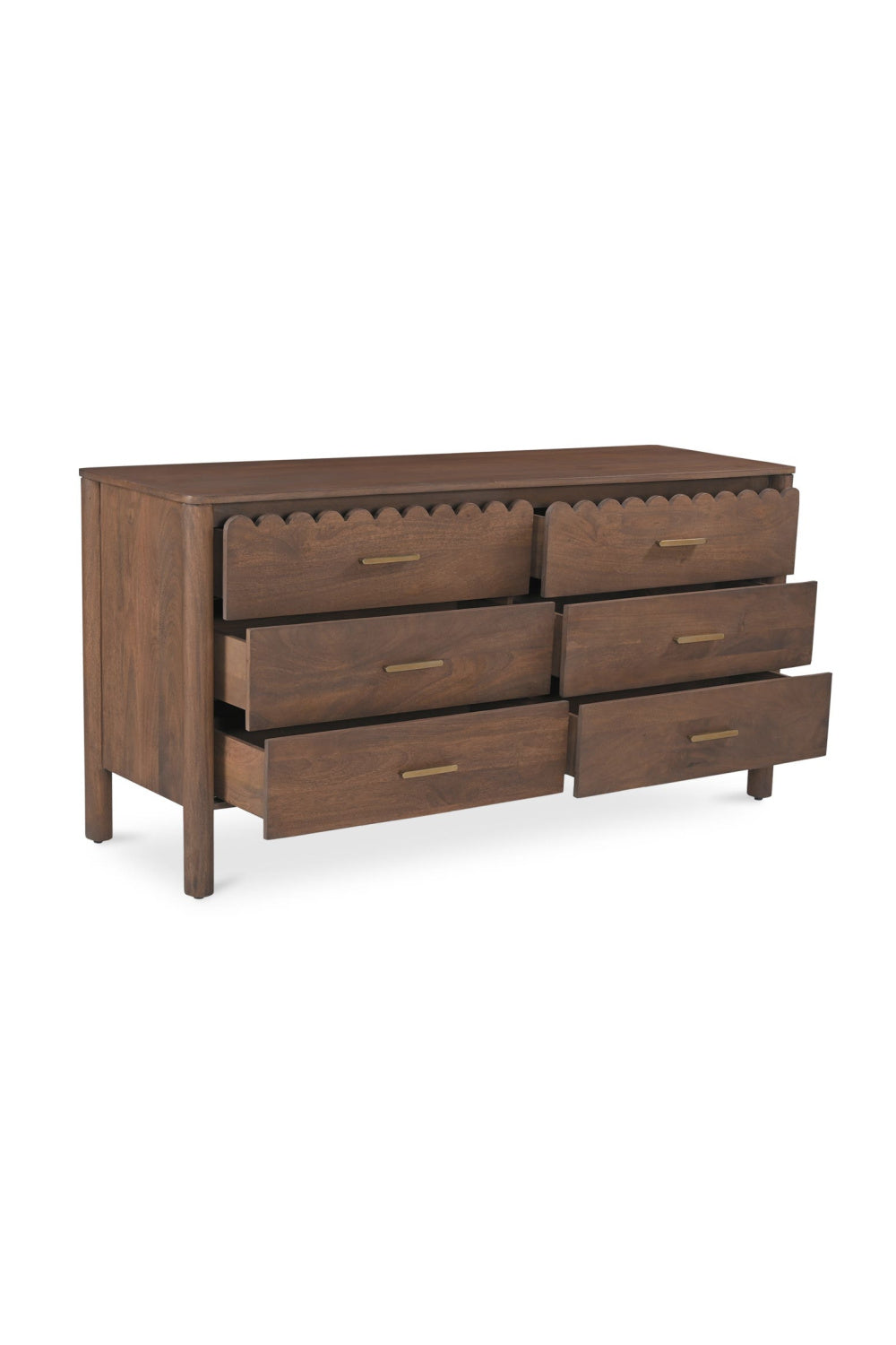   Modern European furniture - Scalloped Edge Wooden 6-Drawer Dresser - www.oroa.com | Oroa.com
