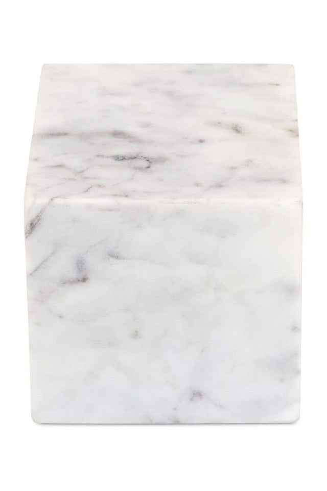 White Marble Cube Tabletop Decor | Novi Living Cora | Oroa.com