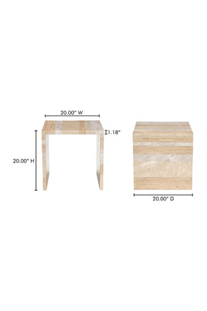 Marble Square Accent Table | Novi Living Rosa | Oroa.com