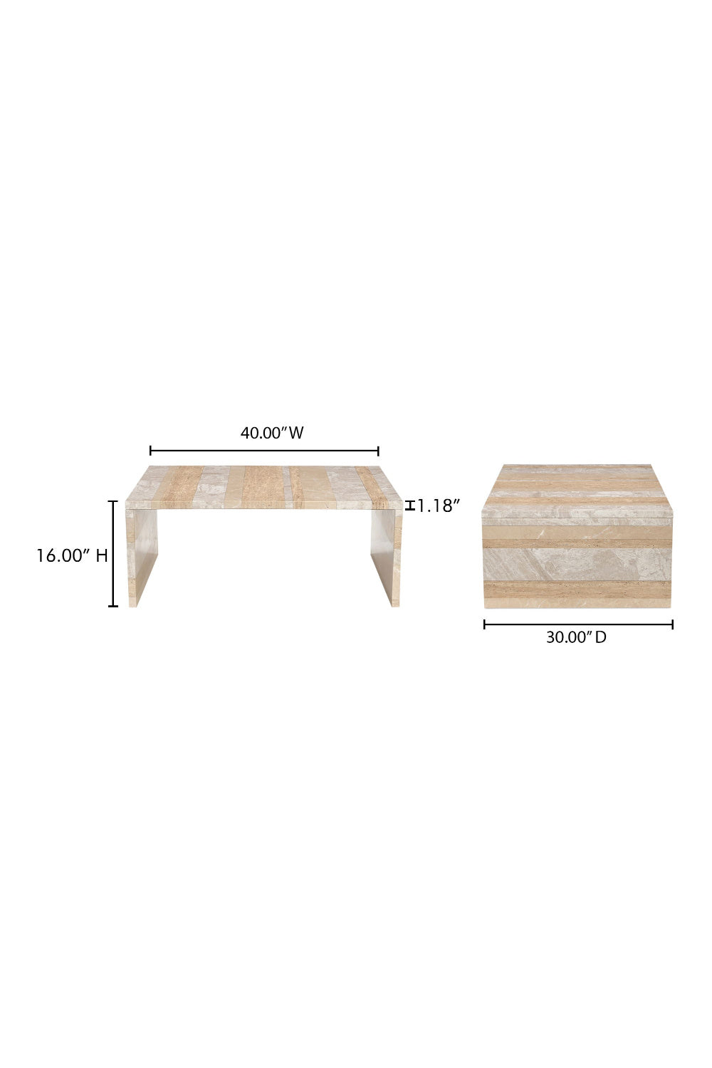 Marble Rectangular Coffee Table | Novi Living Rosa | Oroa.com