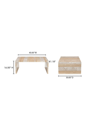 Marble Rectangular Coffee Table | Novi Living Rosa | Oroa.com