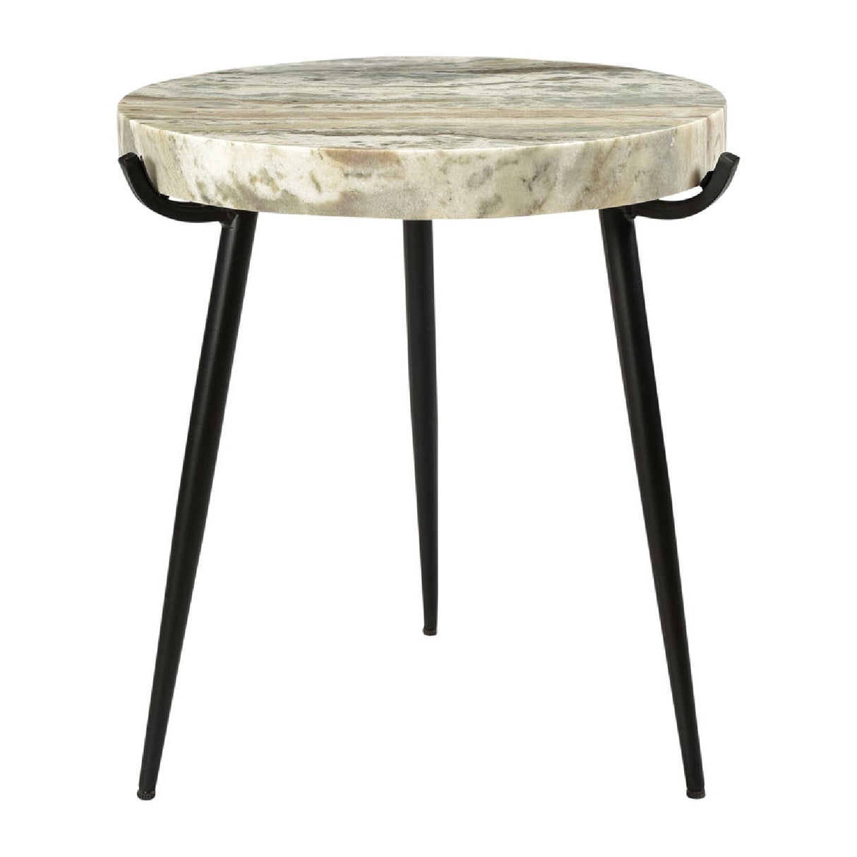 Modern European furniture - Iron Base Marble Accent Table - www.oroa.com