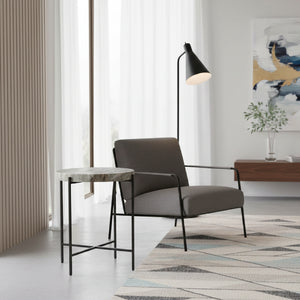 Modern European furniture - Round Natural Marble Accent Table - www.oroa.com