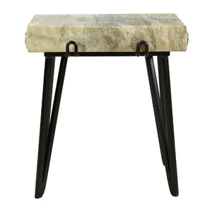 Modern European furniture - Natural Marble Accent Table - www.oroa.com