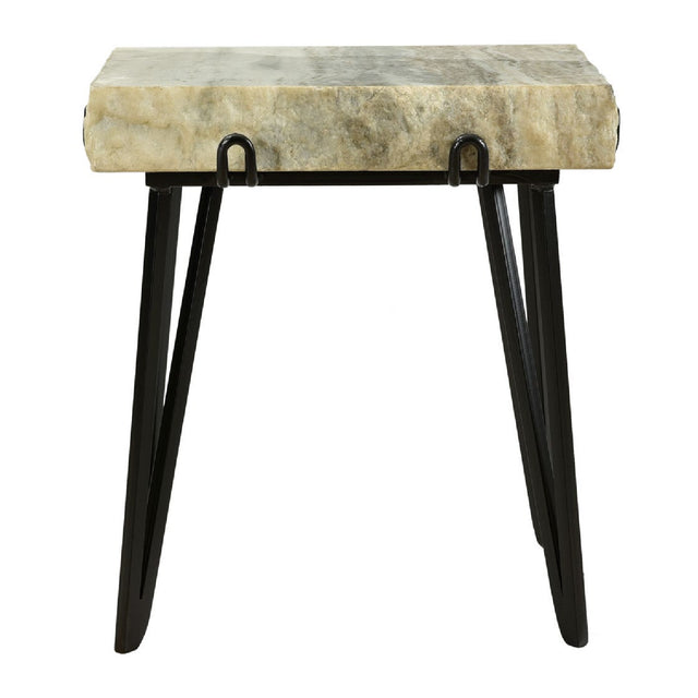 Modern European furniture - Natural Marble Accent Table - www.oroa.com
