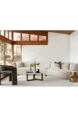   Modern European furniture - Wooden Base Marble Coffee Table - www.oroa.com | Oroa.com