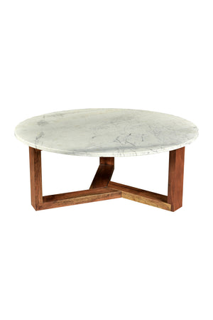   Modern European furniture - Wooden Base Marble Coffee Table - www.oroa.com | Oroa.com