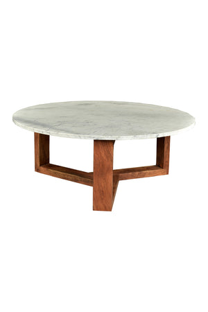   Modern European furniture - Wooden Base Marble Coffee Table - www.oroa.com | Oroa.com