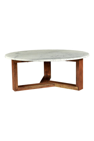   Modern European furniture - Wooden Base Marble Coffee Table - www.oroa.com | Oroa.com