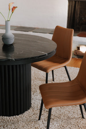   Modern European furniture - Pillar Base Marble Dining Table - www.oroa.com | Oroa.com
