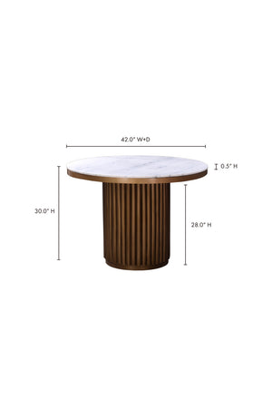   Modern European furniture - Pillar Base Marble Dining Table - www.oroa.com | Oroa.com