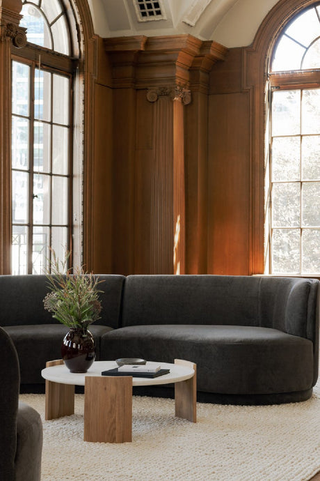 Modern European furniture - White Marble Round Coffee Table - www.oroa.com