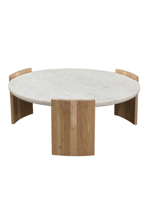 Modern European furniture - White Marble Round Coffee Table - www.oroa.com