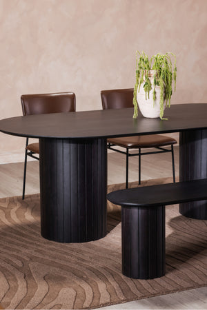   Modern European furniture - Black Acacia Wood Dining Table - www.oroa.com | Oroa.com